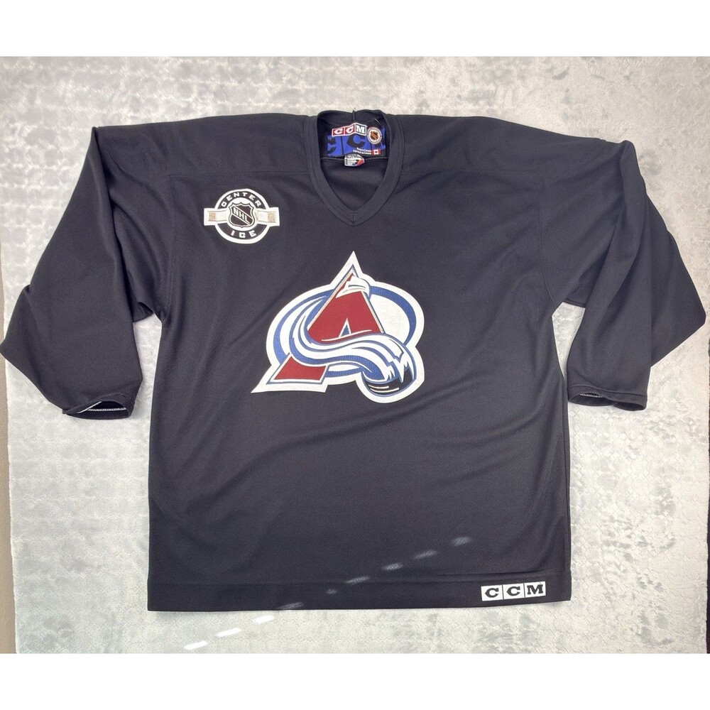 Vintage CCM Colorado Avalanche NHL Center Ice Hockey Jersey XXL Made In Canada